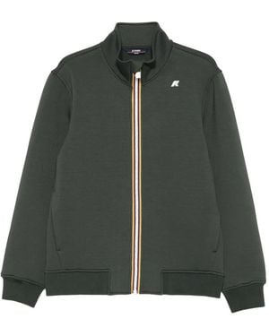 K-Way Zip-Fastening High-Neck Jumper - Green