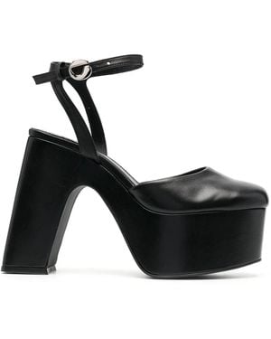 Coperni Bridge Platform Court Shoes - Black