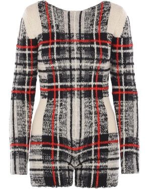 Duran Lantink Check Knit Jumpsuit - Red