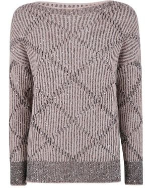 D.exterior Maglione Con Paillettes - Neutro