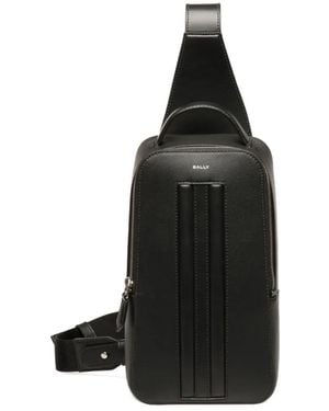 Bally Mythos Logo-Print Shoulder Bag - Black