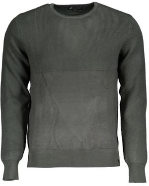 U.S. Grand Ribbed-Knit Crew-Neck Jumper - Grey