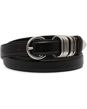 ELEH Multi-Ring Leather Belt - Black