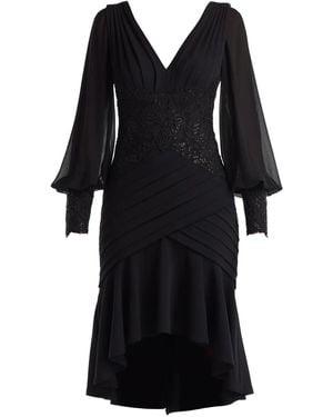 Tadashi Shoji Sequin Lace Midi Dress - Black