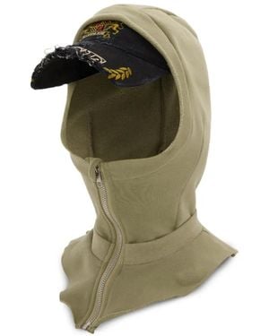 Martine Rose Cut Peak Hooded Balaclava - Green