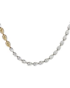 Jewels Aficionado Collar Riviére En Oro Blanco De 18 Ct - Metálico