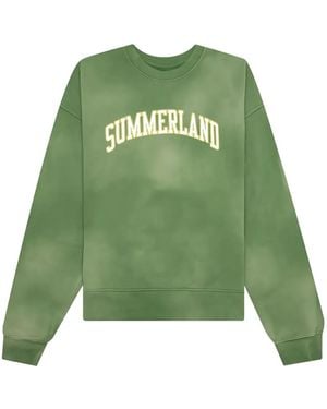NAHMIAS Summerland Collegiate Sweater Met Ronde Hals - Groen