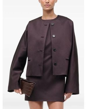 STAUD Liz Cropped Jacket - Purple