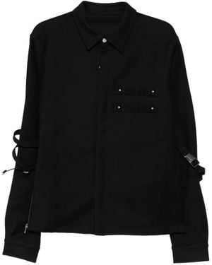 Rick Owens Strap-detail Shirt Jacket - Black