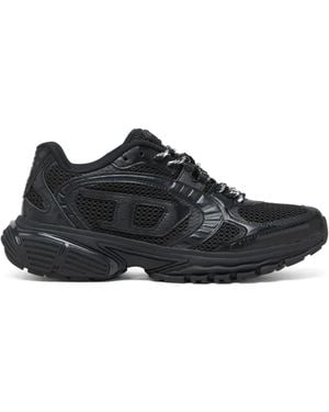 DIESEL S-Pro-V-Dense-Monochrome Mesh Trainers With Oval D Logo - Black