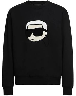 KARL LAGERFELD Ikon Karl Sweatshirt - Black