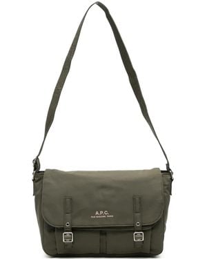 A.P.C. Buckle-Fastening Messenger Bag - Metallic