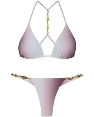 ViX Elsie T Back Gradient-Effect Bikini Top - White