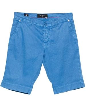Kiton Cuffed-Hem Shorts - Blue