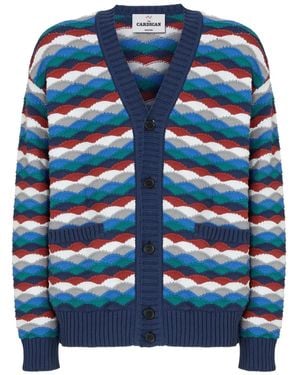 Missoni ウェーブパターン カーディガン - ブルー