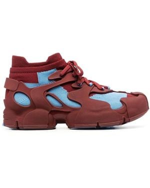 CAMPERLAB Lace-Up High-Top Trainers - Red