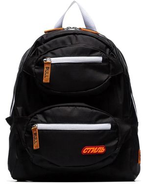 Heron Preston Double Front Zip Backpack - Black