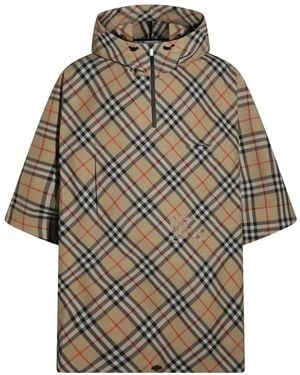 Burberry Check Cady Cape - Grey