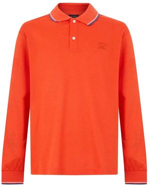 Paul & Shark Long-Sleeve Polo Shirt - Orange