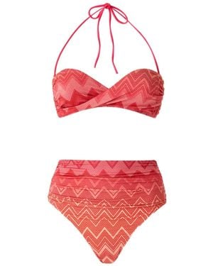 Missoni Bikini À Motif Zig-Zag - Rouge