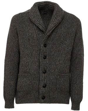 Fedeli Quito Shawl-Collar Cardigan - Black