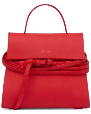 Moschino Small Tie Me Tote Bag - Red