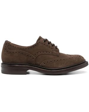 Tricker's Brogue-Detail Suede Brogues - Brown