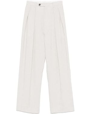 Barena Herringbone Pants - White