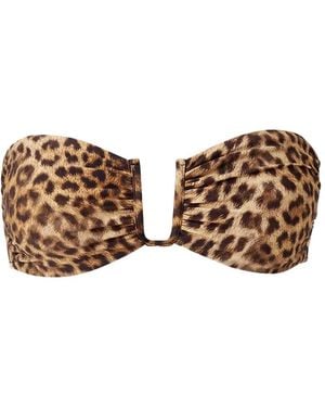 Melissa Odabash Bandeau Bikinitop Met Ruches - Bruin