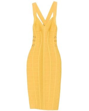 Elisabetta Franchi Knit 3D Pencil Dress - Metallic