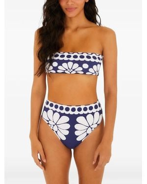 FARM Rio Top De Bikini Con Estampado Floral - Blanco