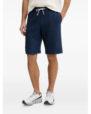 Guess Wafelgebreide Shorts Met Trekkoordtaille - Blauw