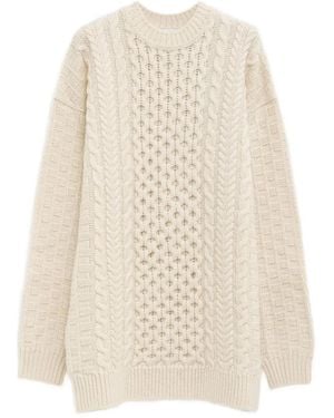 Duran Lantink Cable-Knit Textured Mini Dress - Natural