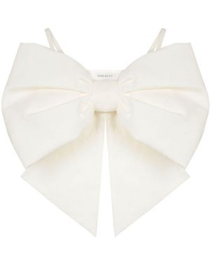 Nina Ricci Bow Linen Bralette - White