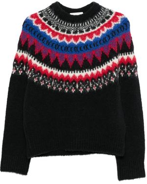 Closed Pullover mit Fair-Isle-Muster - Schwarz