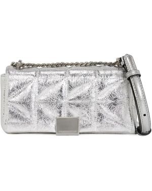Karl Lagerfeld K/Kuilt Metallic Quilted Cross Body Bag - Grey