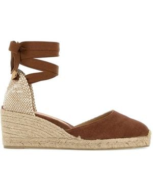 Castañer Carina Round-Toe Espadrilles - Brown