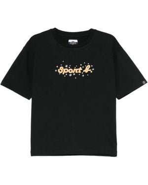 SPORT b. by agnès b. Logo-Print T-Shirt - Black
