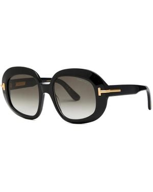 Tom Ford Zonnebril Met Ovalen Montuur - Zwart