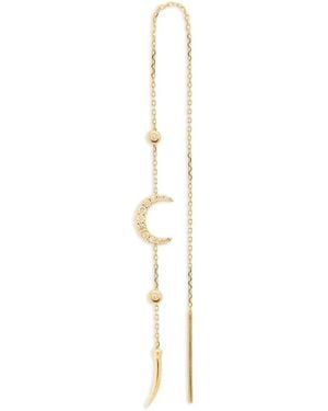 Eshvi Orbit Fang Earring - White