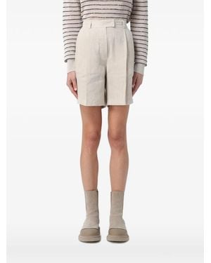 Brunello Cucinelli Bermudas De Vestir Con Pinzas - Blanco