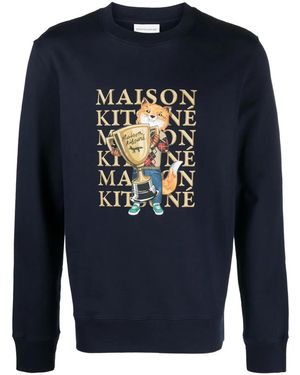 Maison Kitsuné Fox Champion Sweatshirt - Blue