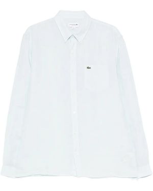 Lacoste Logo-Patch Button-Down Shirt - White
