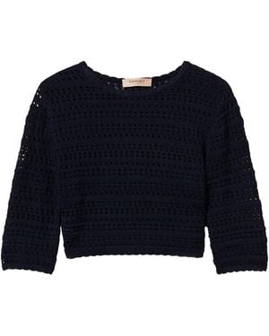 Twinset Opengebreide Trui - Blauw