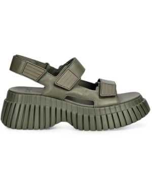 Camper Bcn Touch-Strap Platform Sandals - Green