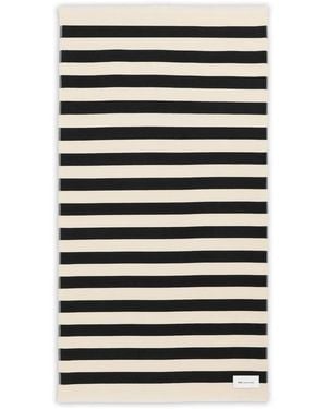 Ami Paris Gestreiftes Strandtuch - Schwarz
