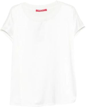 Marina Rinaldi Blusa Mrslirica Con Cuello Redondo - Blanco