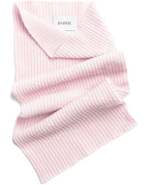 Barrie Ribbed Cashmere Snood - Pink