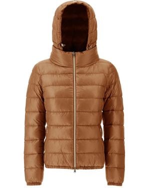 Herno Hooded Quilted Jacket - Brown