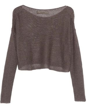 Enza Costa Pull À Encolure Bateau - Brown
